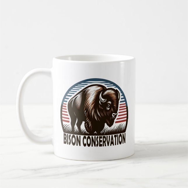 Mug American Bison Conservation World Wildlife Day (Gauche)