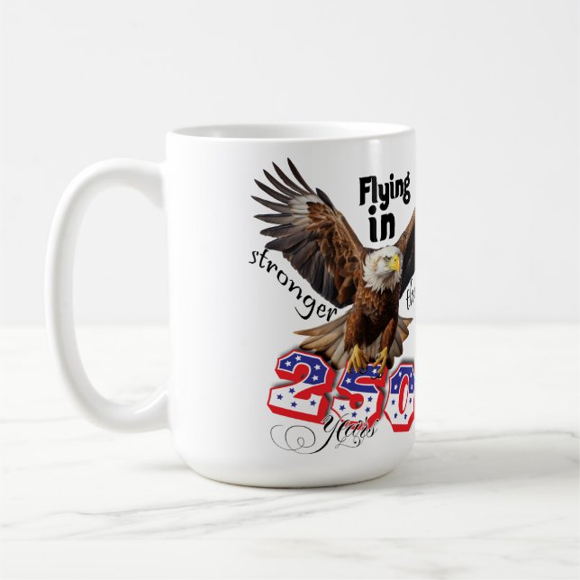 Mug American Bold Eagle Patriotioc USA 250 Years (Gauche)