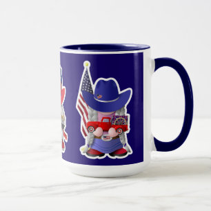 Mug American Cowboy and Cowgirl Gnomes