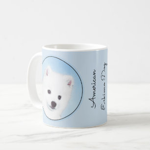 Mug American Eskimo Dog Painting - Original Dog Art