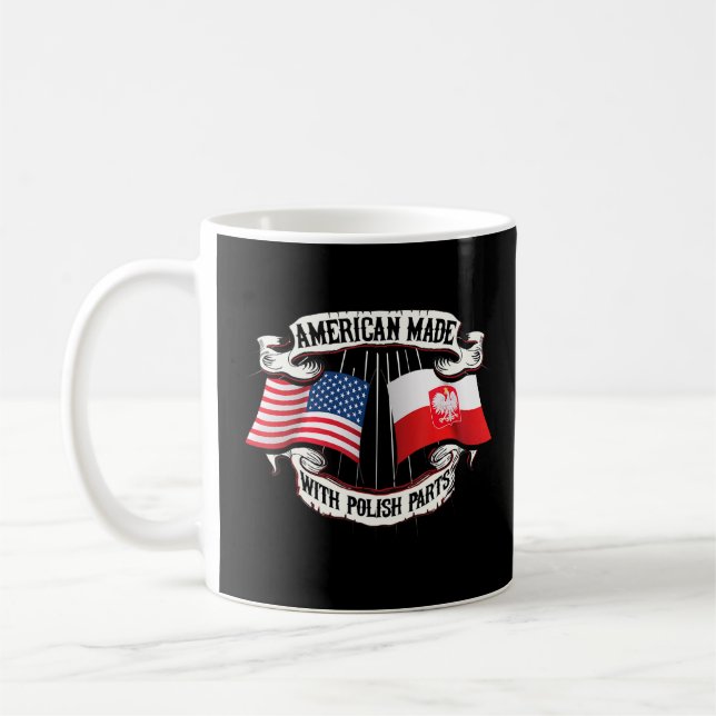 Mug American Fabriqué polonais pièces Solidarité Polog (Gauche)