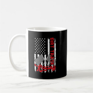 Mug American Flag Dirt Track Racing Voiture Vélo Pilot