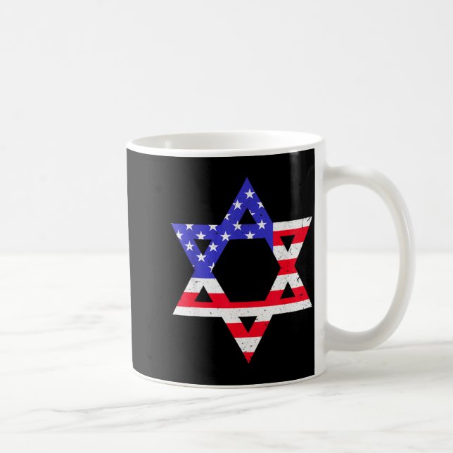Mug American Flag Star Of David Jewish Hanukkah T Shir (Droite)