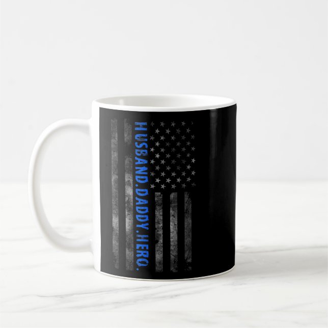 Mug American Flag Vintage Retro Husband Daddy Père (Gauche)