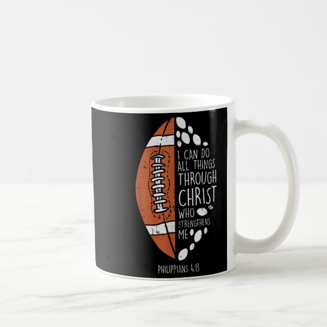 Mug American Football I Can Do Things Bible God Jesus  (Droite)