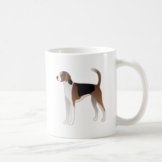 Mug American Foxhound - Illustration de la race de chi (Droite)