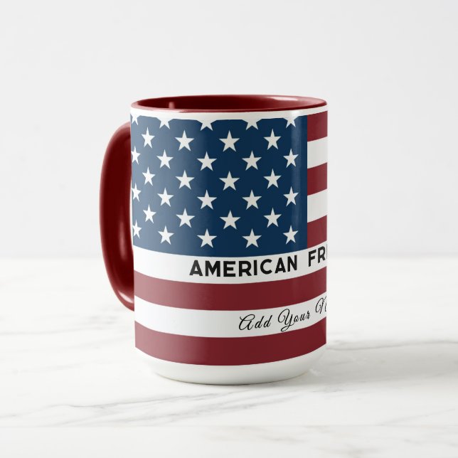 Mug American Freedom Personalized Name (Devant gauche)