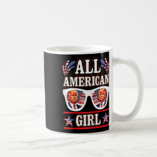 Mug American Girl Retro Love Heart Trump Usa American