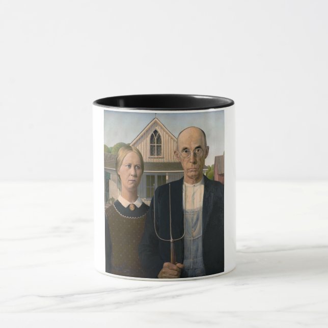 Mug American Gothic : Vie rurale pauvre paysan (Centre)