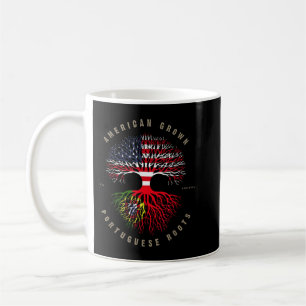 Mug American Grown Portuguese Roots Portugal Flag