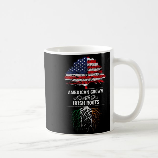Mug American Grown With Irish Roots 4th Of July Usa Fl (Droite)