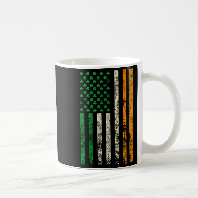 Mug American Ireland Flag Shamrock Irish Patricks Day  (Droite)