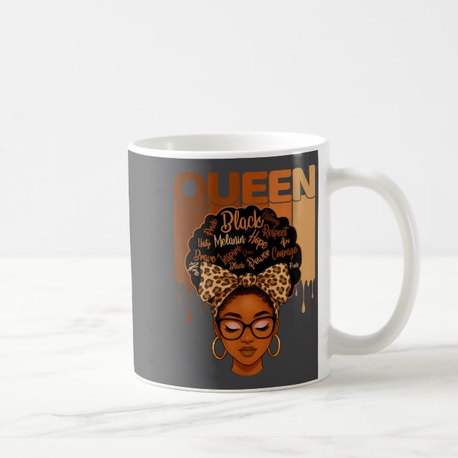 Mug American Melanin History Queen Black African Fun (Droite)