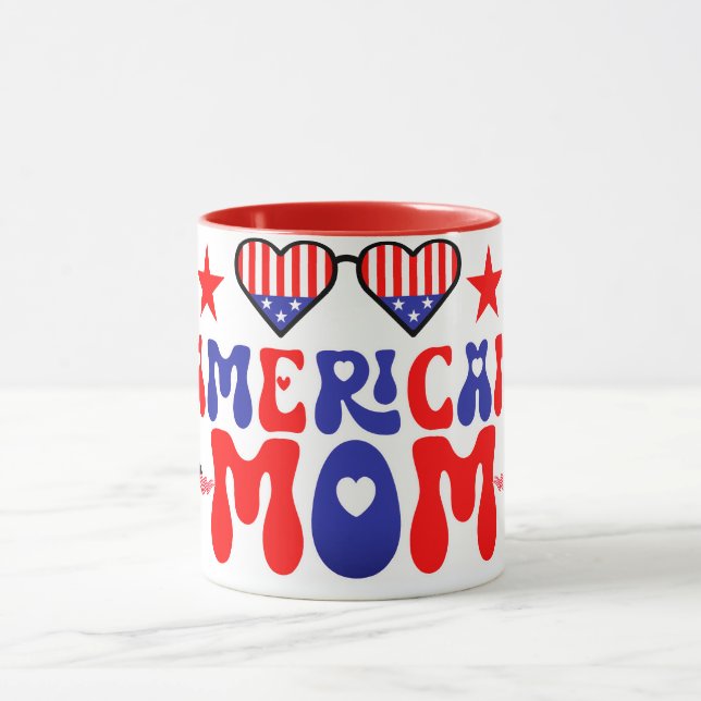 Mug American Mom Happy 4 juillet (Centre)