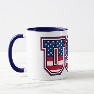 Mug American Pride USA Personnalisé café à deux tons