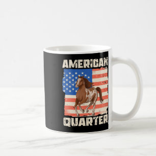 Mug American Quarter Usa Drapeau Cheval Équitation F