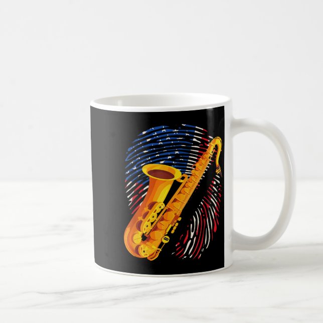 Mug American Saxophone Player Saxophonist Jazz Band Me (Droite)
