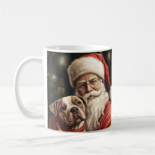 Mug American Staffordshire avec Noël au Père Noël