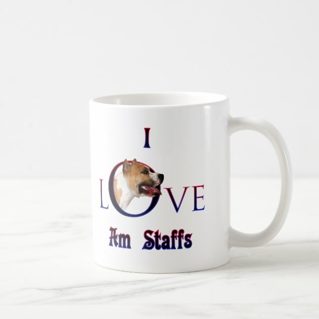 Mug American Staffordshire Terrier I Love (Droite)