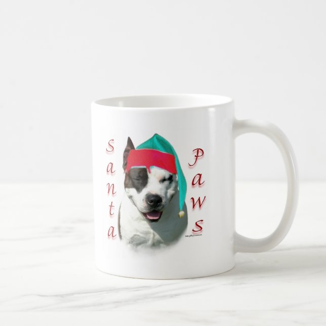 Mug American Staffordshire Terrier Père Noël Paws (Droite)