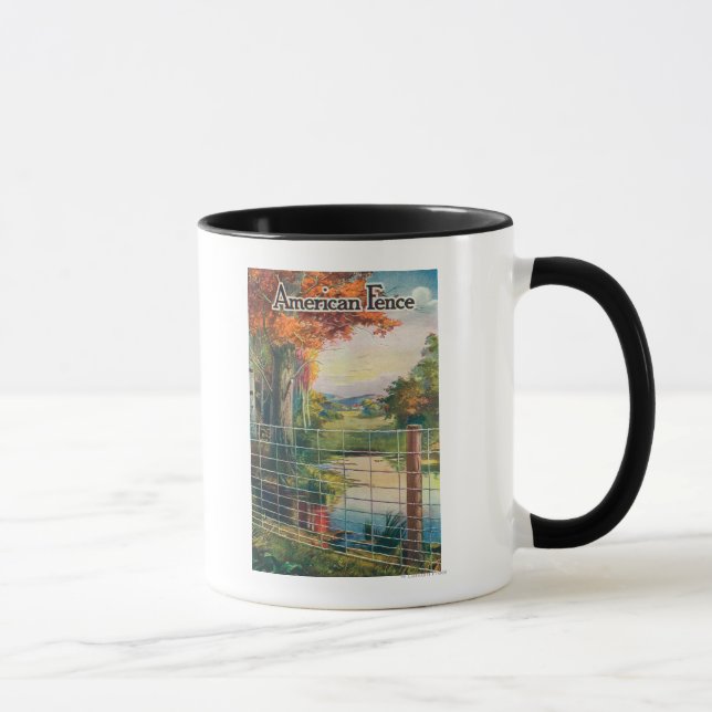 Mug American Steel & Wire Co Fence Road Scene (Droite)