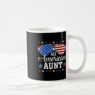 Mug American Tante Correspondante Famille 4 juillet Us
