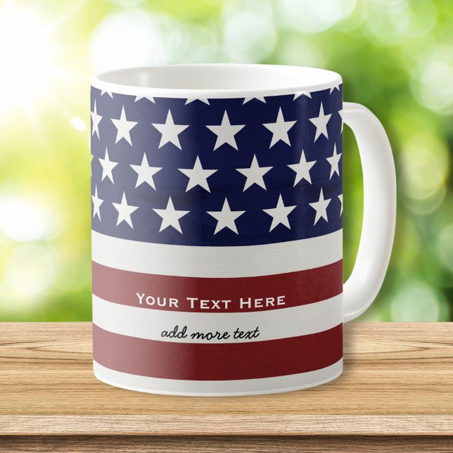 Mug American USA Flag Patriotic July 4th Custom (Créateur téléchargé)