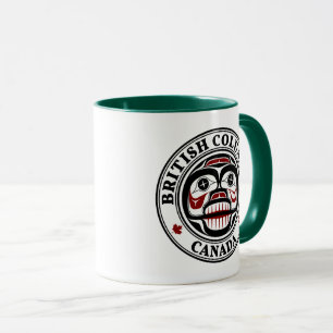 Mug Amérindien Noir Haida Art Peau de pleurs