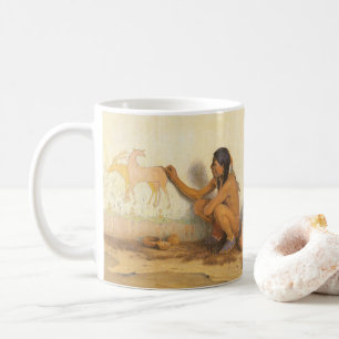 Mug Amérindien vintage, artiste indien par souris