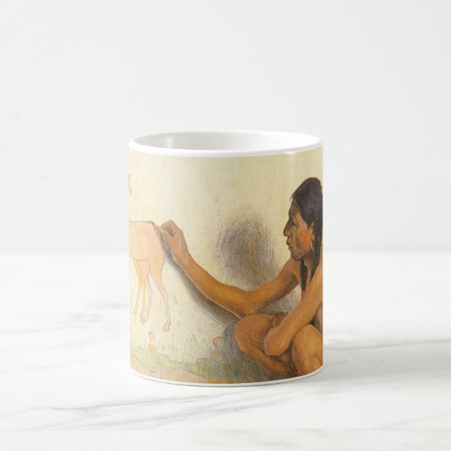Mug Amérindien vintage, artiste indien par souris (Centre)