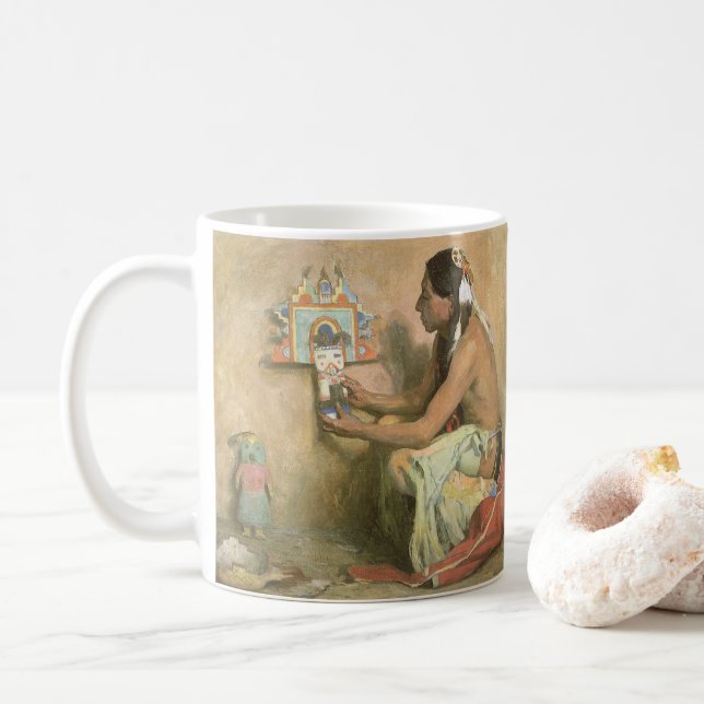 Mug Amérindiens de collection, Hopi Katchina par Couse (Avec donut)