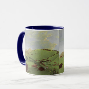 Mug Amérindiens d'époque, Buffalo Chase de Catlin