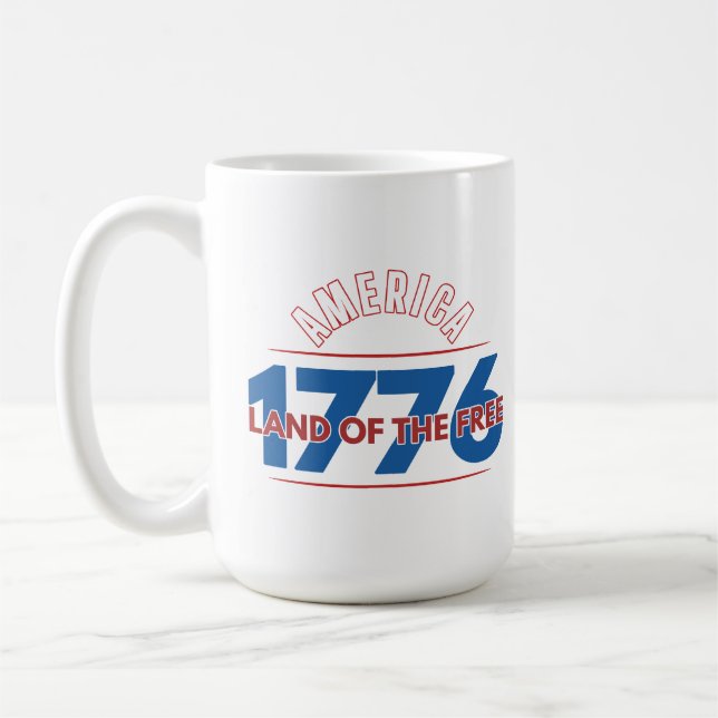 MUG AMÉRIQUE 1776 TERRE DE LIBERTÉ   (Gauche)