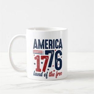 Mug Amérique 1776 Terre de liberté Vintage Patriote Sh