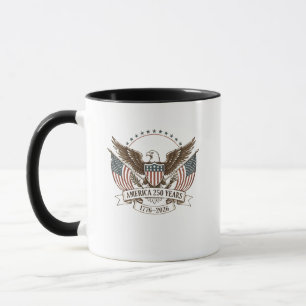 Mug Amérique 250 Ans 1776–2026 Aigle Patriotique Vinta