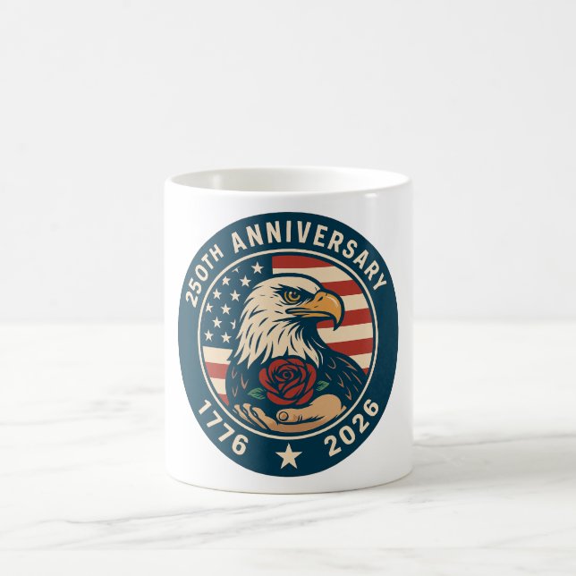 Mug Amérique 250 : Hommage à 250 ans d'indépendance (Centre)