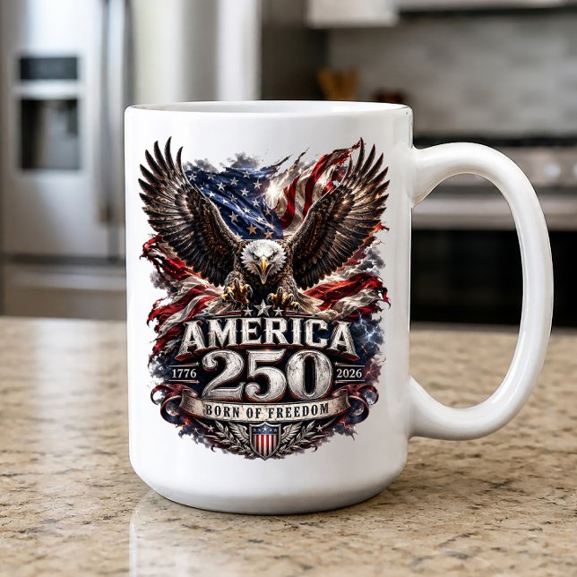 Mug Amérique 250 Liberté Patriotique (Créateur téléchargé)