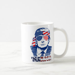 Mug Amérique américaine heureuse 4 juillet Trump Améri
