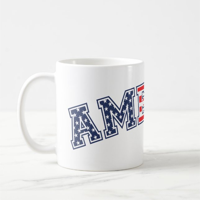 Mug Amérique blanc bleu rouge (Gauche)