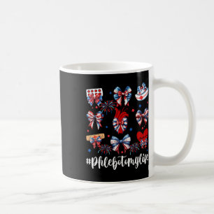 Mug Amérique Coquette Bow Fireworks Phlebotomie Happy
