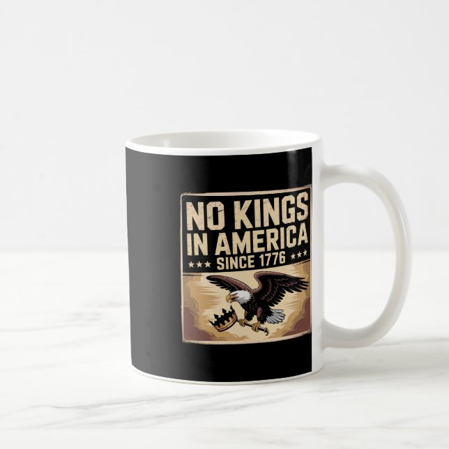 Mug Amérique Drapeau 4 Juillet Décor Aucun Rois En Amé (Droite)