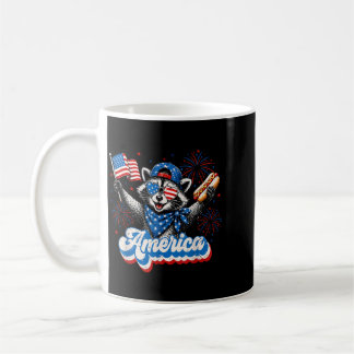 Mug Amérique drôle Raton laveur Amants de hot-dog Patr