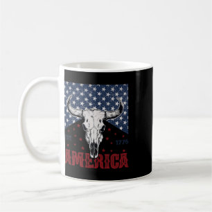 Mug Amérique Est 1776 Crâne de vache drôle 4 juillet 