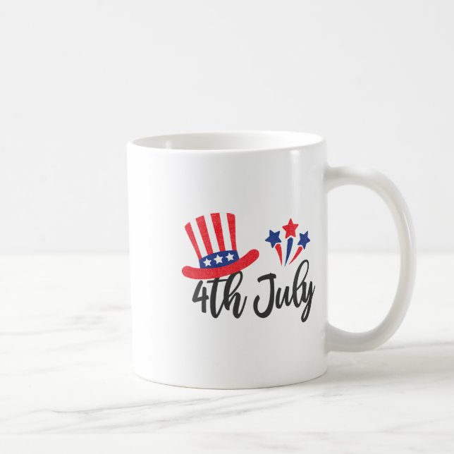 Mug Amérique Joyeuse 4 juillet Fête de l'Indépendance  (Droite)