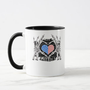 Mug Amérique Mains de squelette