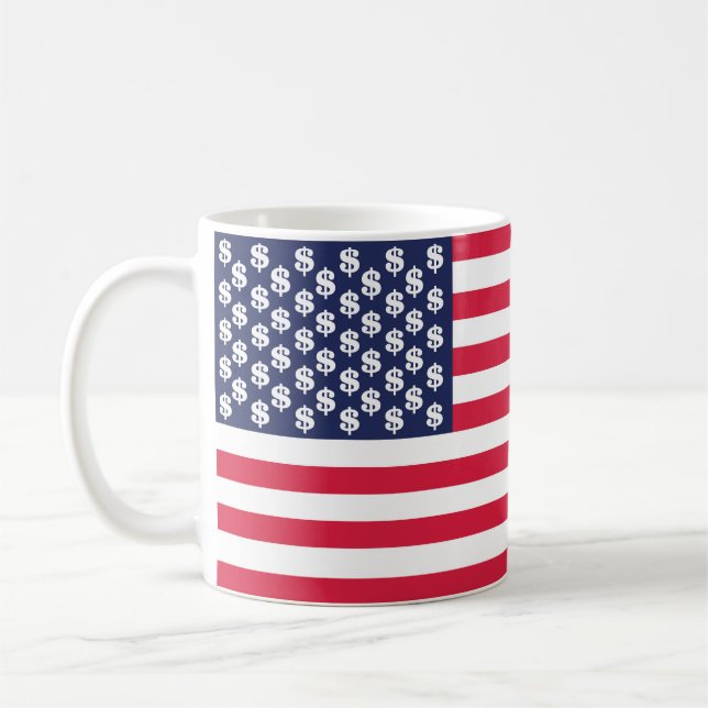 Mug amérique pays dollar symbole drapeau américain u (Gauche)