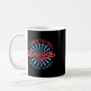 Mug Amérique Terre des libres grâce aux braves 4