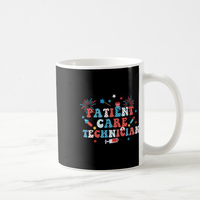 Mug Amérique Usa Fireworks Patient Care Technician 4th (Droite)