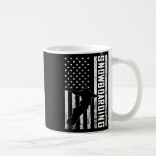 Mug Amérique Vintage États-Unis Drapeau Snowboard Sno