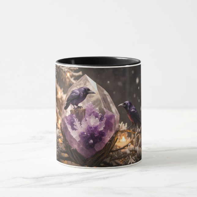 Mug Améthyste Cristal - Corbeaux Merles Corneilles (Centre)